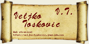 Veljko Tošković vizit kartica